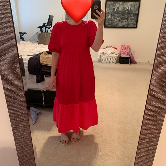 Old Navy Dresses & Skirts - Old Navy Vibrant Red and Pink Maxi Dress